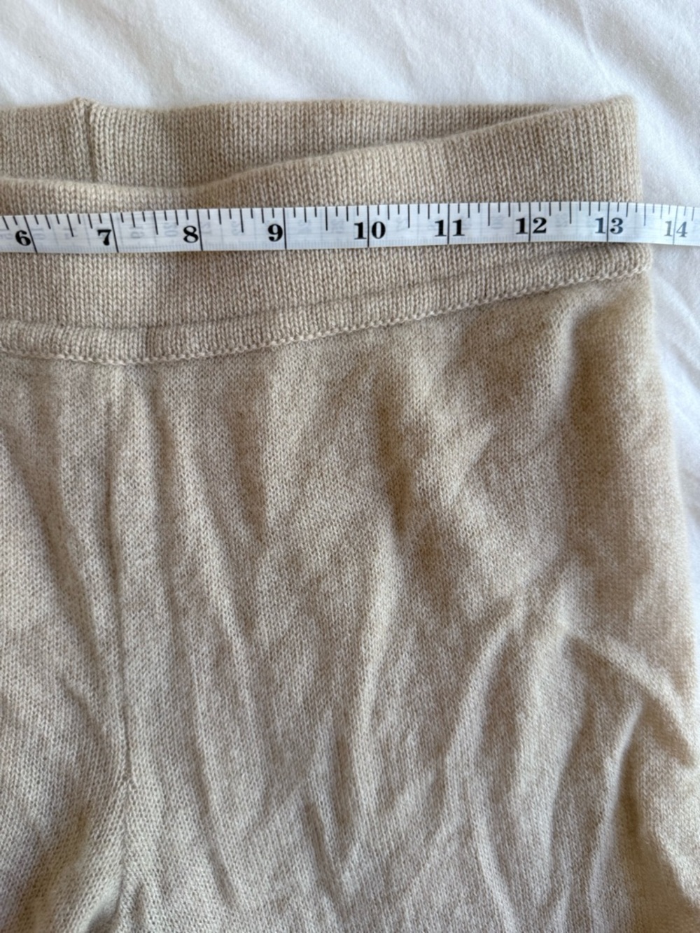 Intimissimi 100% Cashmere Palazzo Pants S Beige Wide Leg Lounge Pants - Picture 6 of 9